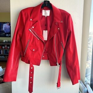 Cinq a sept Zoe red sangria jacket